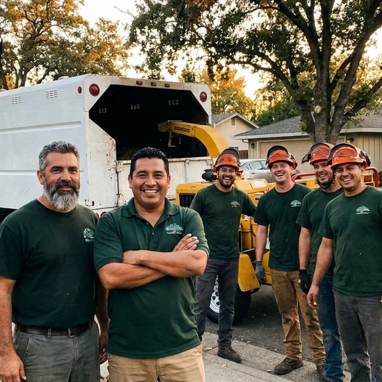 George Salinas Tree Service crew after a Sacramento tree removal job